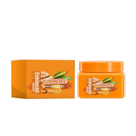 Turmeric Body Scrub,Body Scrub for Dark & Uneven Skin Tone,Exfoliating Scrub Smooth & Glowing Skin Texture