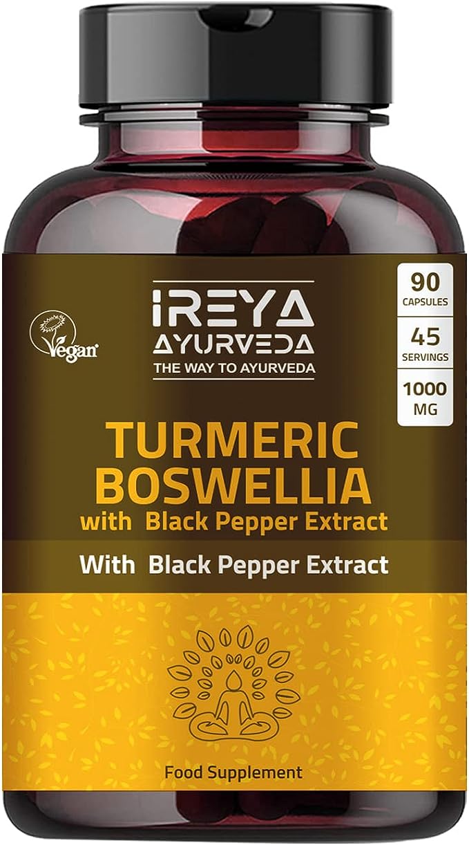 Turmeric Boswellia Extract Capsules (90 Capsules) 1000 mg Boswellia