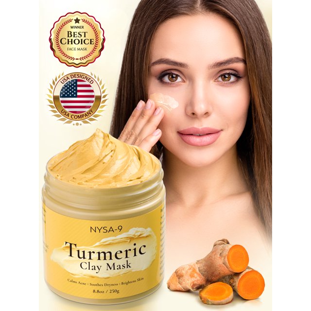 Turmeric Clay Face Mask W/ Bentonite for Skin Care Facial Beauty Reduce