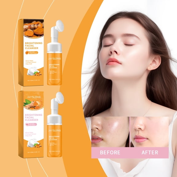 Turmeric Cleansing Mousse, Gentle Cleansing for Facial Skin, Pores, Brightening, Softening, and Nourishing Skin Care