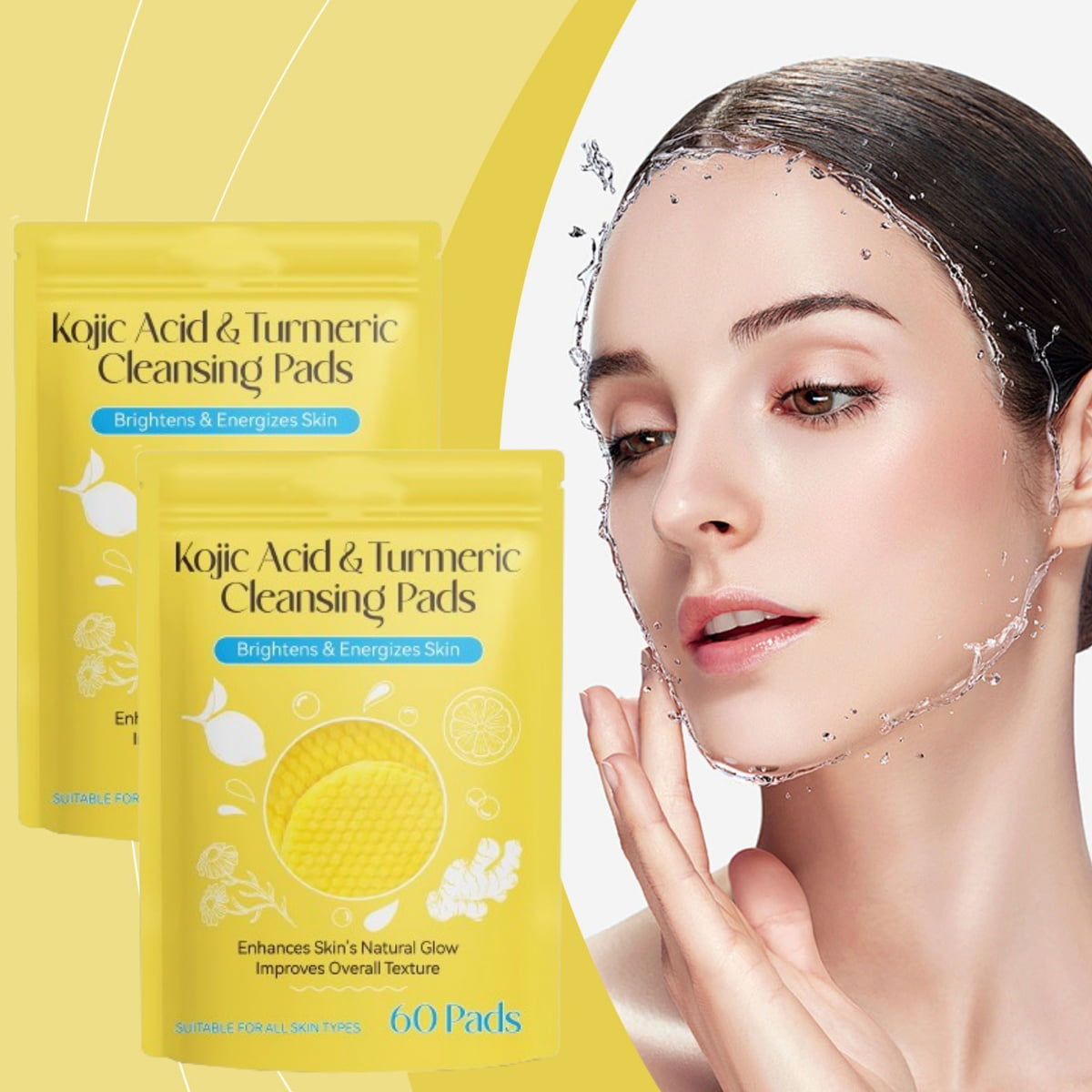 Turmeric Cleansing Pads,Kojic Acid and Turmeric Cleansing Pads for Face