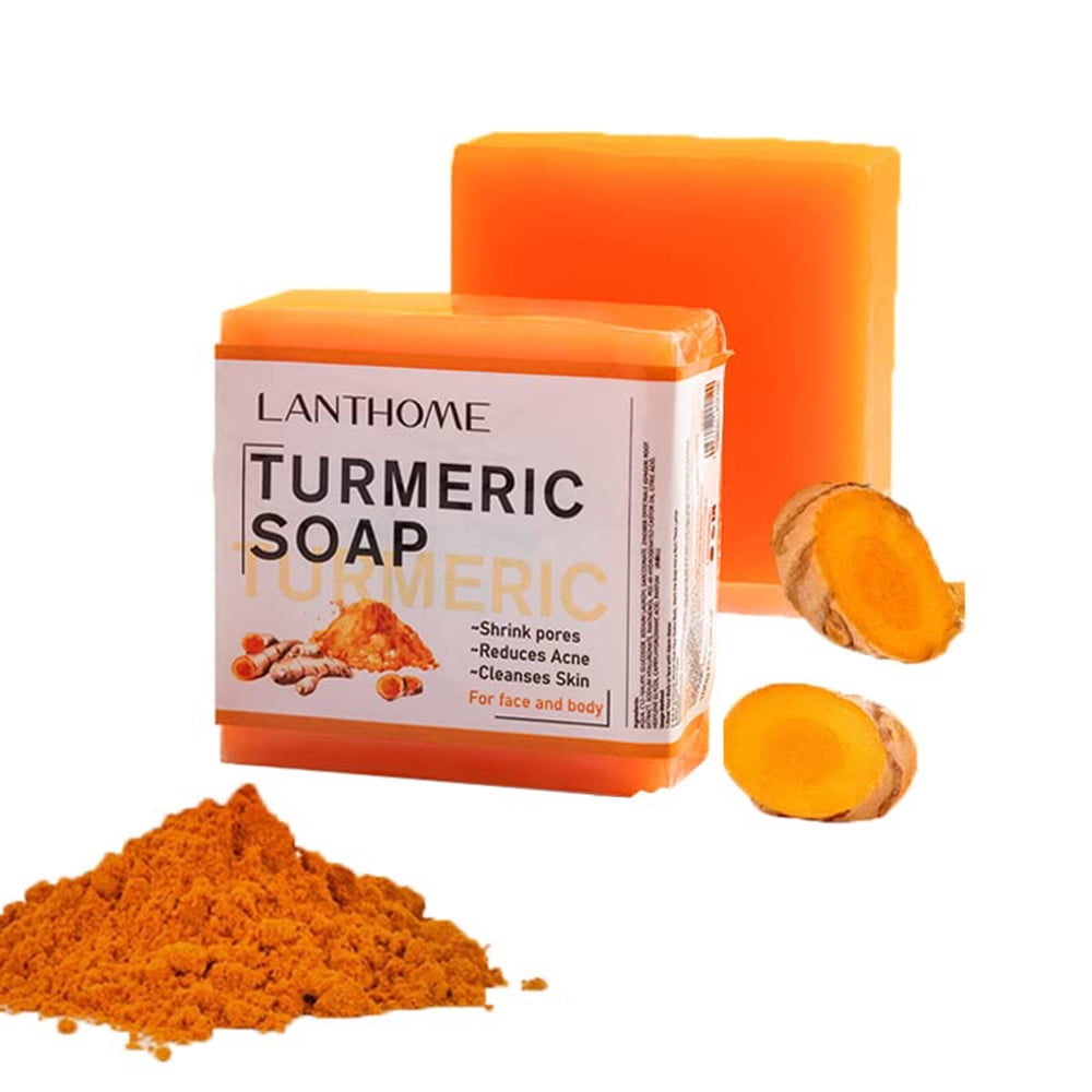 Turmeric Facial Cleansing Soap Bar Brightening Skin, Reducing Acne