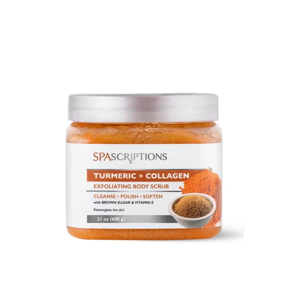SPASCRIPTIONS SpaScriptions Turmeric & Collagen Sugar Scrub - Brightening Body Scrub Exfoliator with Brown Sugar & Vitamin E