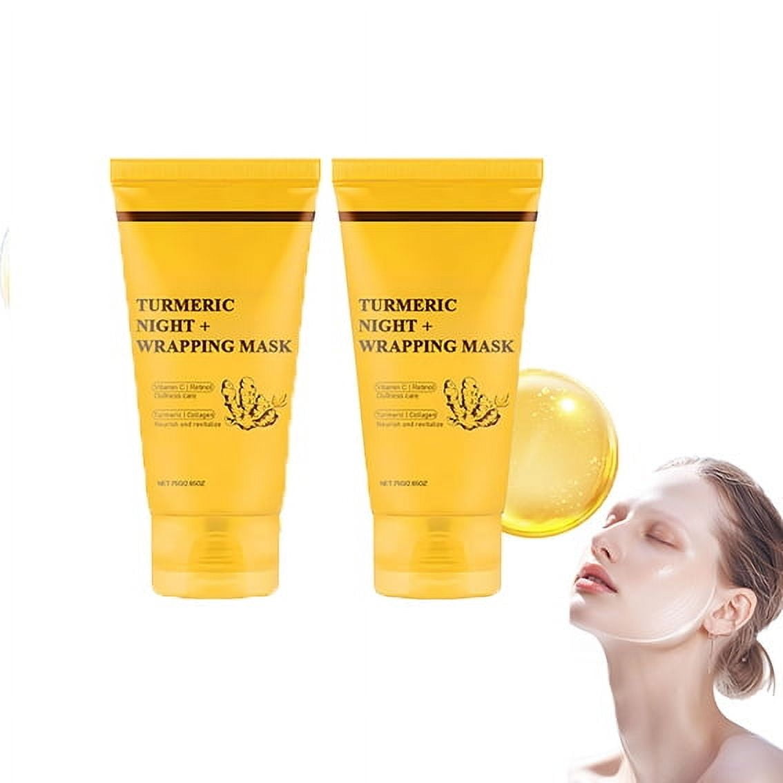 Turmeric Collagen Night Wrapping Mask,Turmeric Overnight Wrapping Peel ...