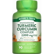 Turmeric Curcumin 2000 mg | 90 Capsules | with 95% Standardized Curcuminoids and Bioperine | by Nature's Truth