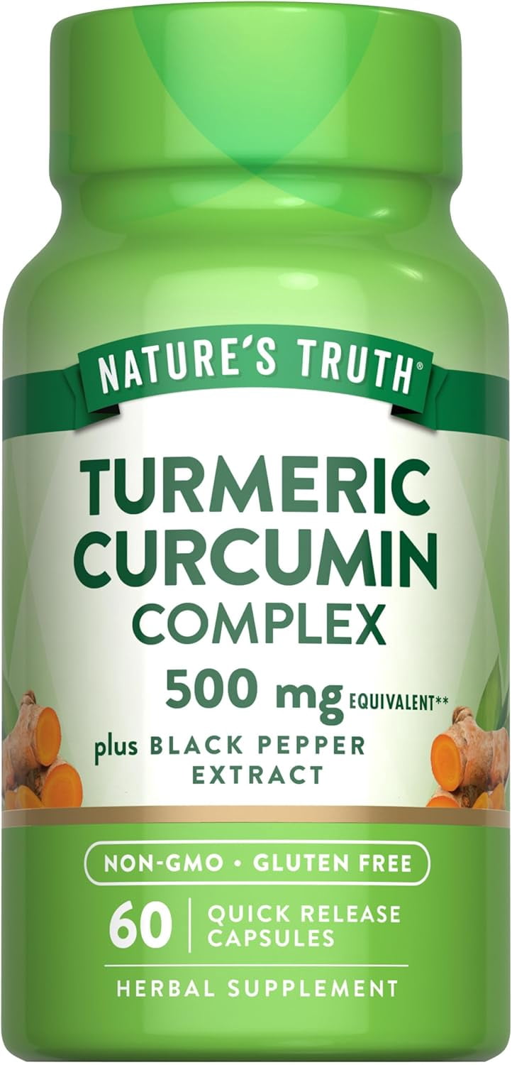 Turmeric Curcumin | 60 Capsules | Non-GMO, Gluten Free | by Nature's Truth