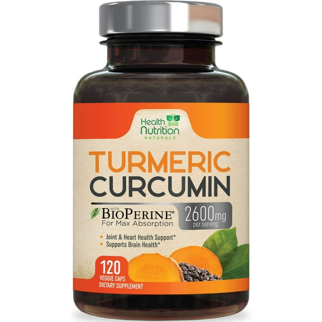 Turmeric Curcumin with BioPerine 95 Standardized Curcuminoids 2600mg