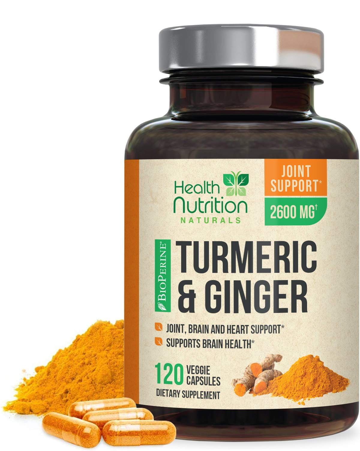 Turmeric Curcumin with BioPerine 95 Standardized Curcuminoids 2600mg
