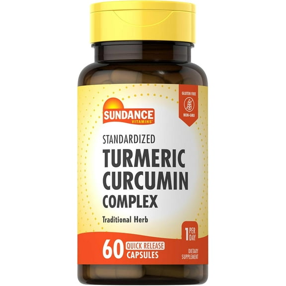 Turmeric Curcumin Complex | 60 Capsules | Herbal Supplement for Men and Women | by Sundance