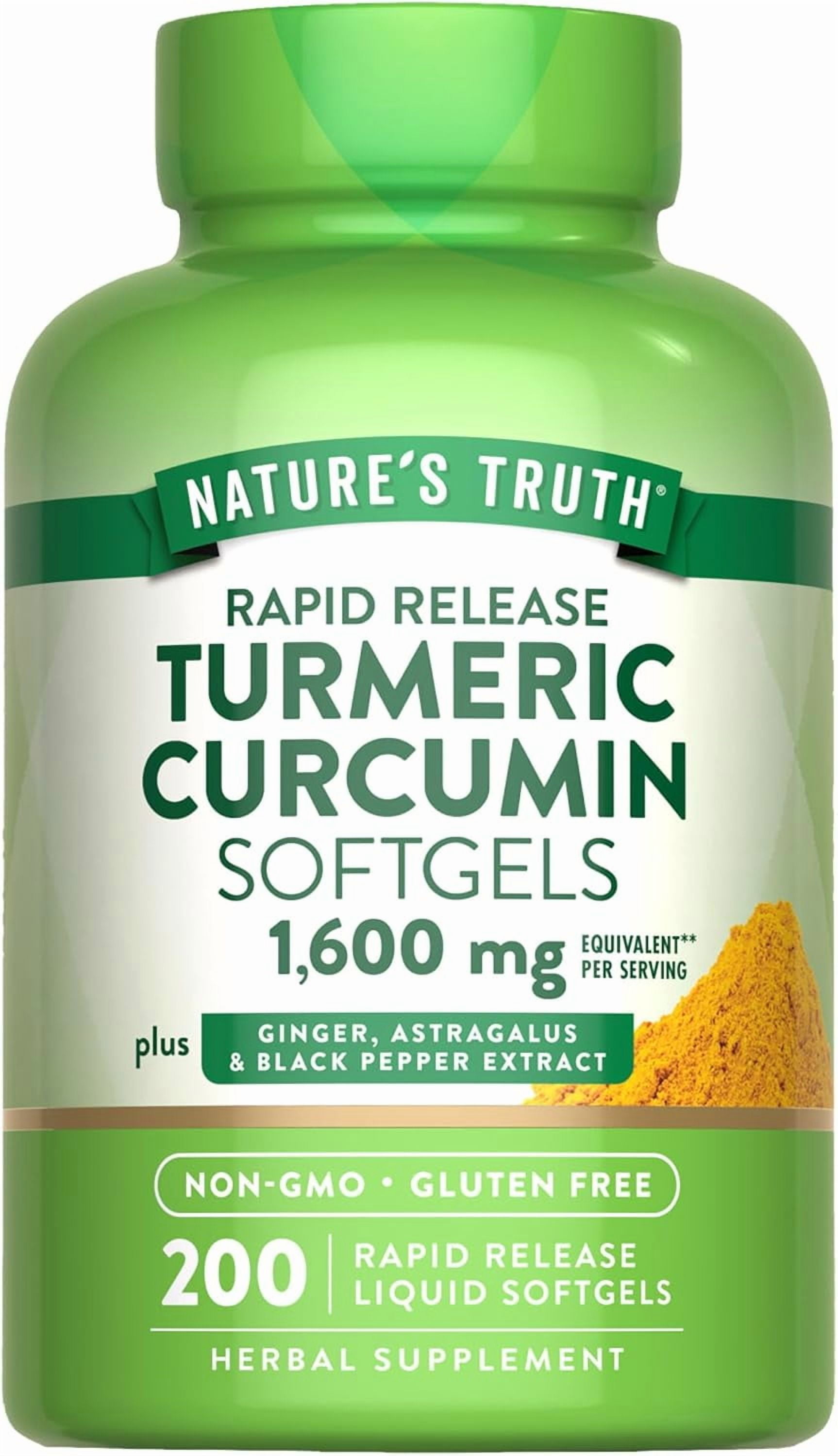 Nature's Truth Turmeric Curcumin Softgels with Ginger Astragalus