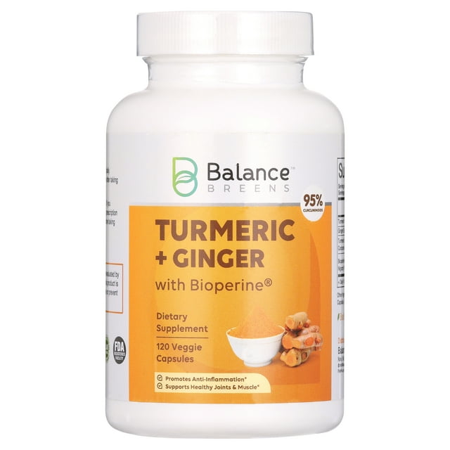 Turmeric Curcumin Ginger 95 Curcuminoids 1950mg with Black Pepper, 120
