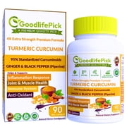 Turmeric Curcumin with Ginger & Black Pepper.Poweful 95% Curcuminoids 90 Capsules Natural , Gluten-Free, non-GMO