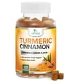 thumbnail image 1 of Turmeric Curcumin Supplement Gummies - 95% Curcuminoids with Turmeric Ginger, Black Pepper for Best Absorption, Nature's Vegan Joint Support, Non-GMO, Gluten Free, Tasty Cinnamon Flavor - 120 Gummies, 1 of 10