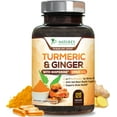 thumbnail image 1 of Turmeric Curcumin Supplement 1950mg with Organic Turmeric & Ginger, 95% Curcuminoids, BioPerine Black Pepper for Best Absorption, Nature's Vegan Joint Support, Non-GMO, Bottled in USA - 120 Capsules, 1 of 11