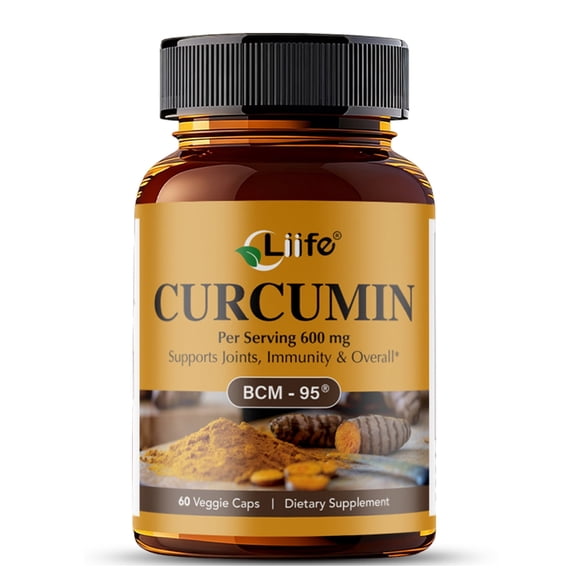 Turmeric Curcumin Supplement BCM-95 Curcuminoids- 600mg Organic Turmeric with Vitamin D3 Per Serving High Absorption-Non-GMO Tumeric Capsules for Joint Support, Bottled in USA - 60 Capsules