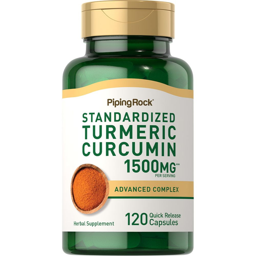 Turmeric Curcumin with Black Pepper 1500mg | 120 Capsules | Advanced Complex Supplement | Non-GMO, Gluten Free | By Piping Rock
