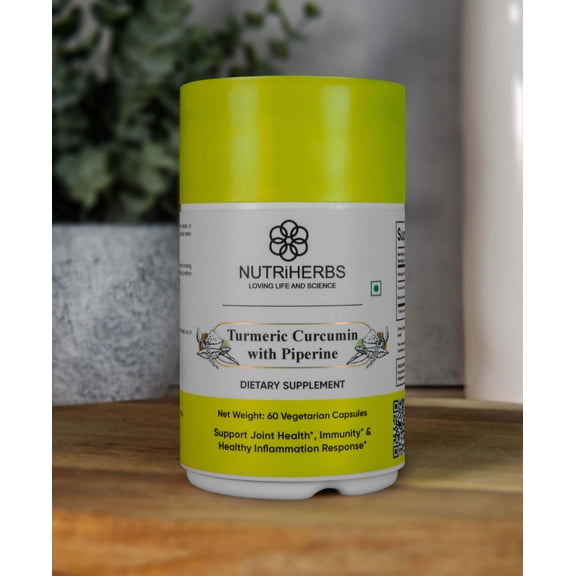 NUTRiHERBS Turmeric Curcumin with Piperine Capsules
