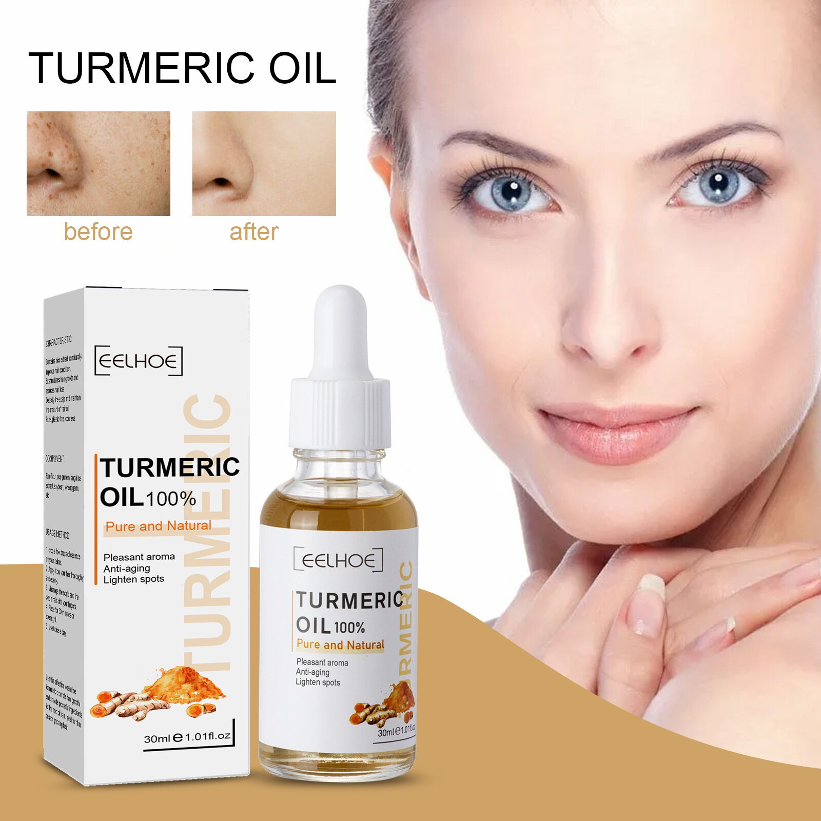 Turmeric Dark Spot Corrector Serum, Turmeric Face Serum Serum Skin Care Moisturizing Repair