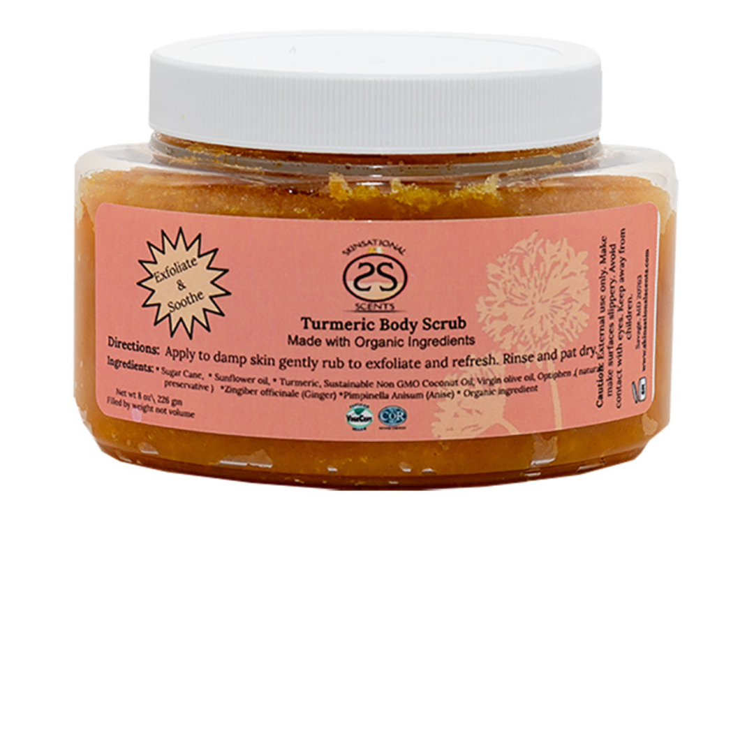 Turmeric Body Scrub for Dark Spots, Glow Turmeric Face Scrub, Scrub for
