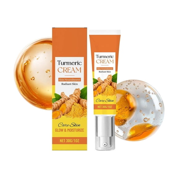 Turmeric Face Cream & Turmeric Firming Brightening Cream 30g, Yellow Moisturizing Serum to Improve Skin Texture & Nourish, Fade Cream for Dark Spots
