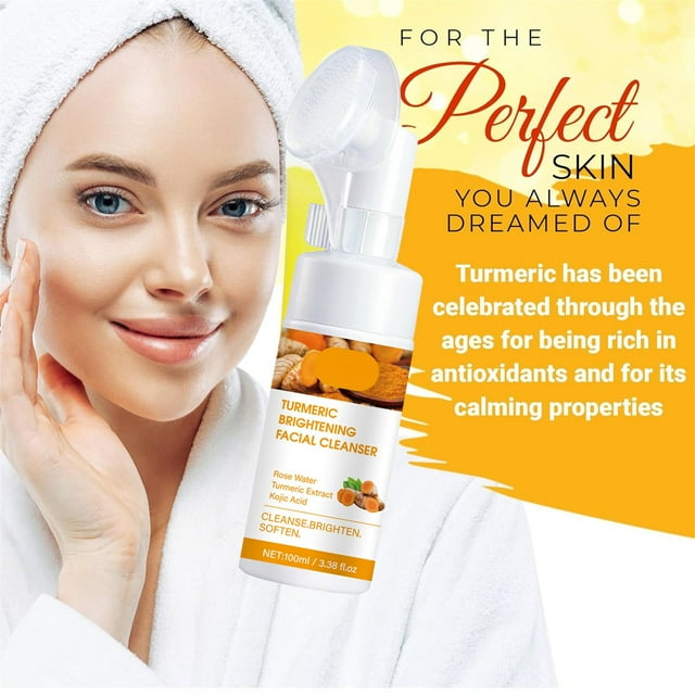 Turmeric Facial Cleanser, Turmeric Face Wash, Foaming Facial Cleanser