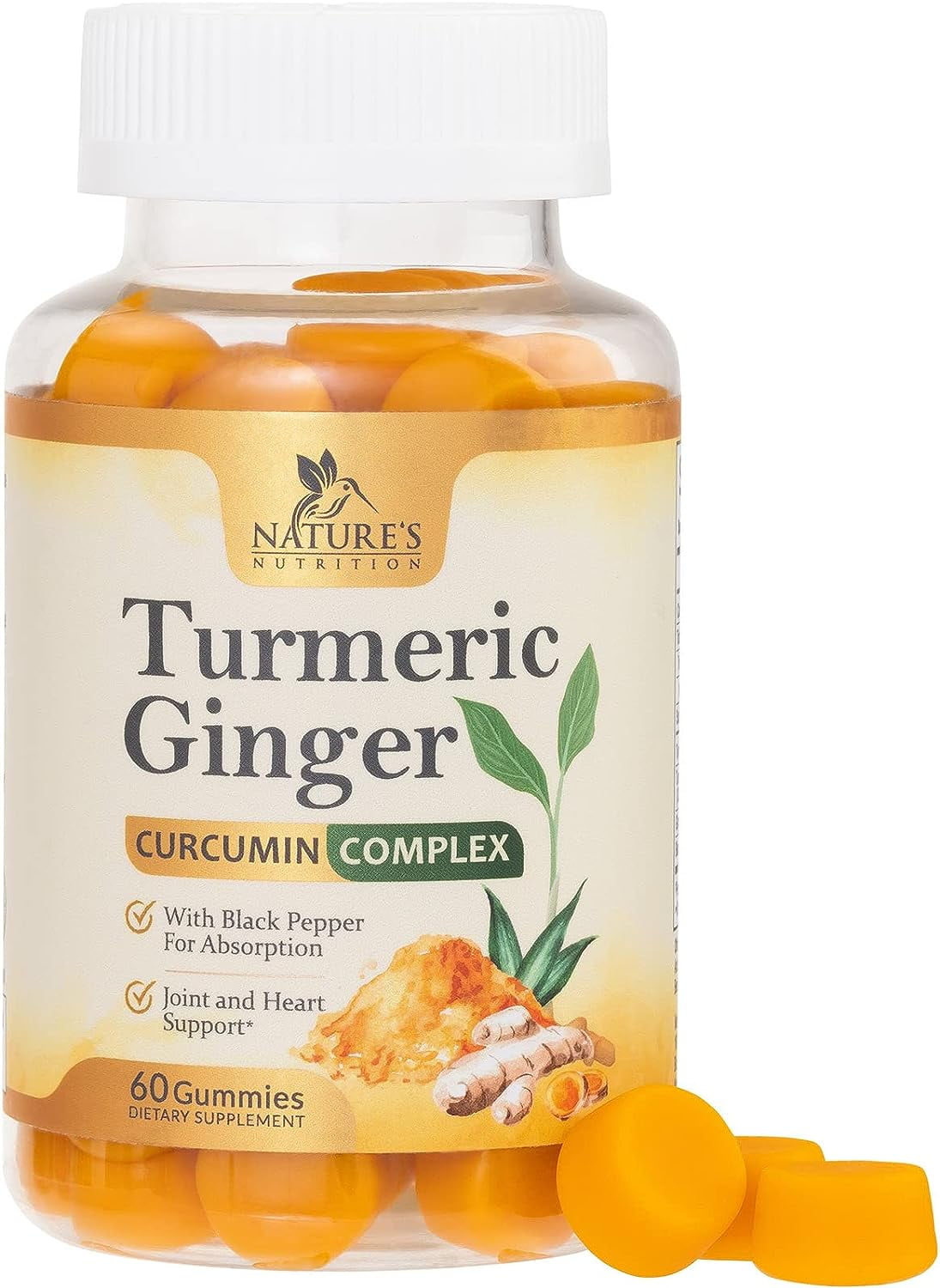 Turmeric Ginger Gummies Vegan Turmeric Curcumin Gummy with 95