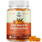 Turmeric Gummies for Adults Peach Flavor - Extra Strength Health Support Gummies with Turmeric Curcumin with Black Pepper Extract and Ginger - Turmeric and Ginger Peach Gummies Vitamins for Adults