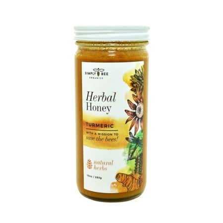 Turmeric Herbal Honey | Pure Organic Raw Honey | Supports Well-Beeing | Organic Herbs |Non-GMO |0% Additives | Kid Approved
