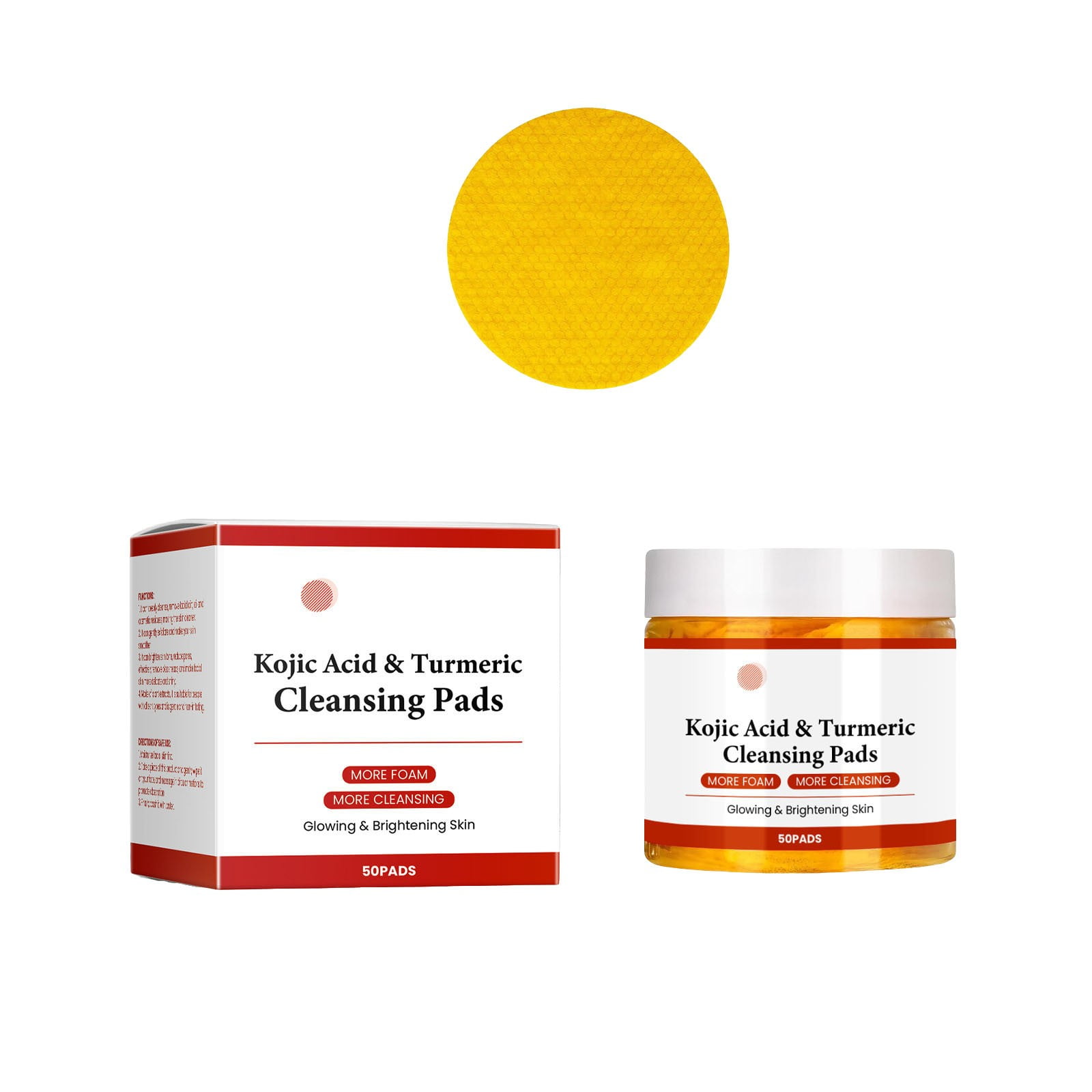 Turmeric Kojic Acid Cleansing Pads Exfoliating Pads And Brightening Face Pads For Dark Spots I