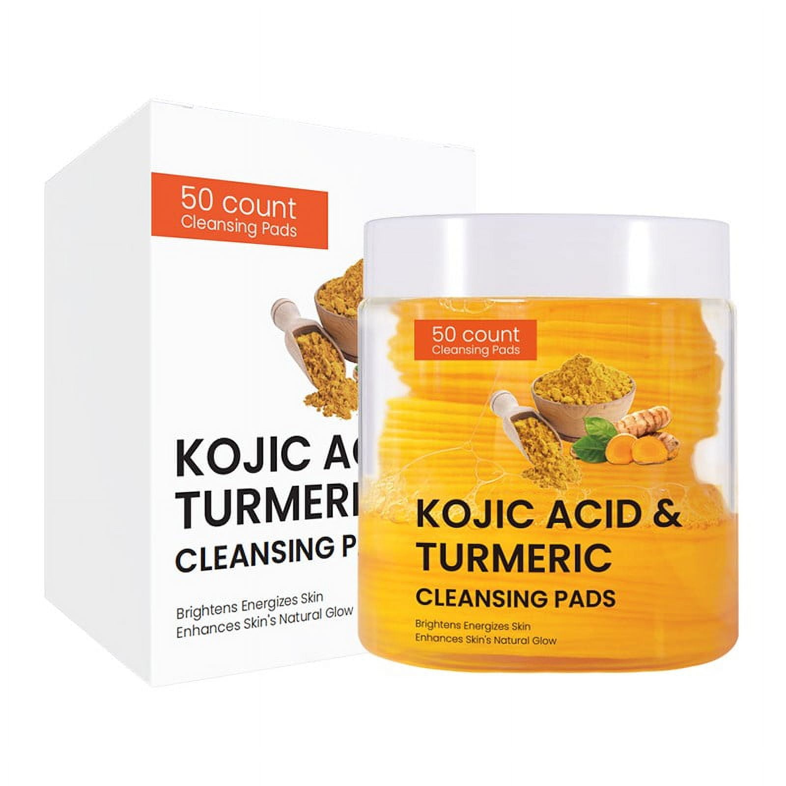 Turmeric Kojic Acid Cleansing Pads Gentle Skin Care Exfoliating for