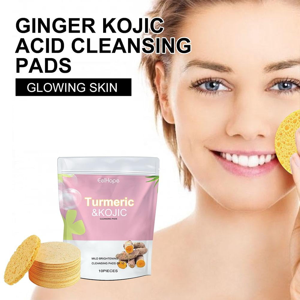 Turmeric Kojic Cleansing Pads, Exfoliate Face Pad, Exfoliate Facial