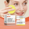 Turmeric & Kojic Infused Exfoliating & Cleansing Pads for Discoloration, Dark Spots, Acne Scars