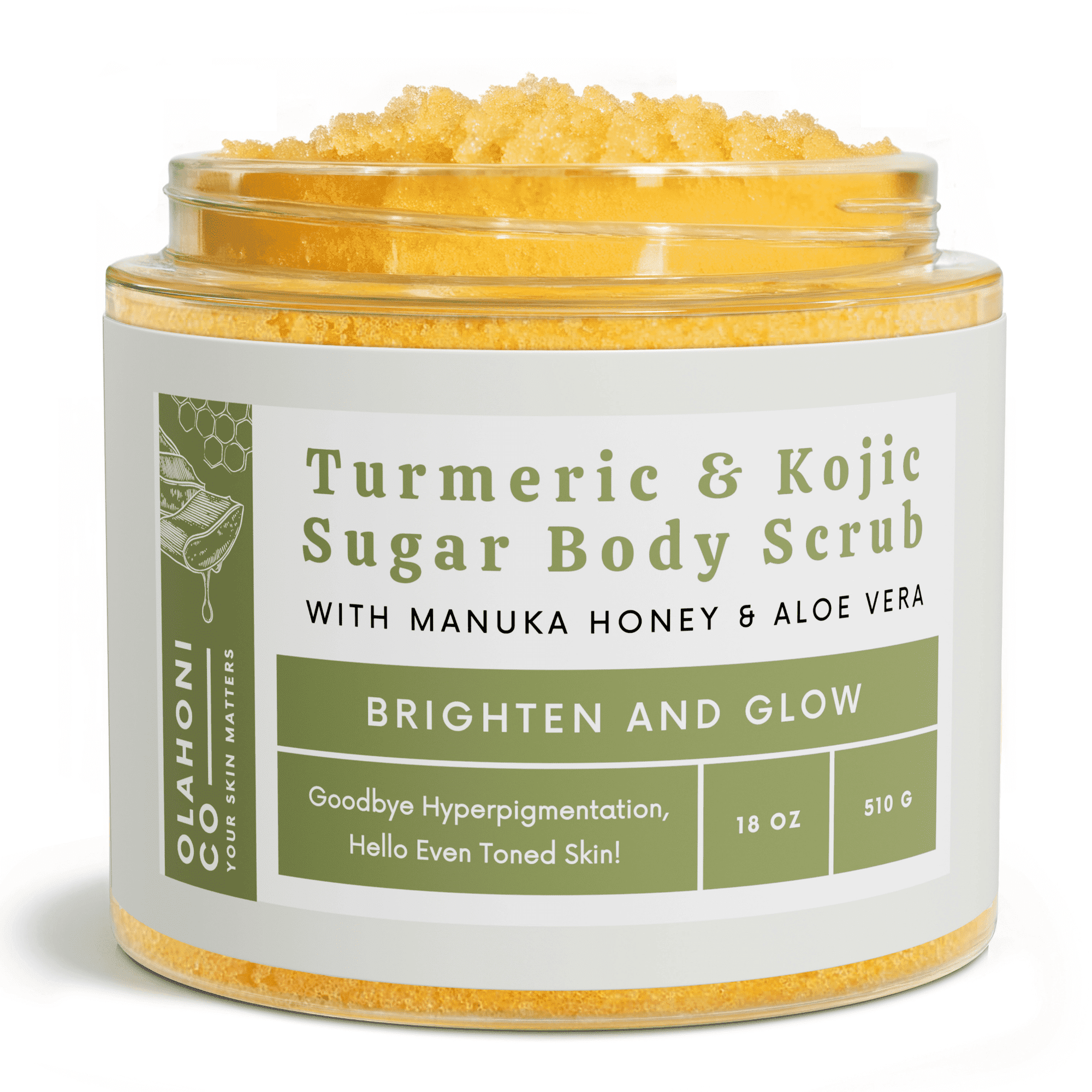 Brighten & Glow Creamy Turmeric & Manuka Honey Sugar Scrub, 18 oz