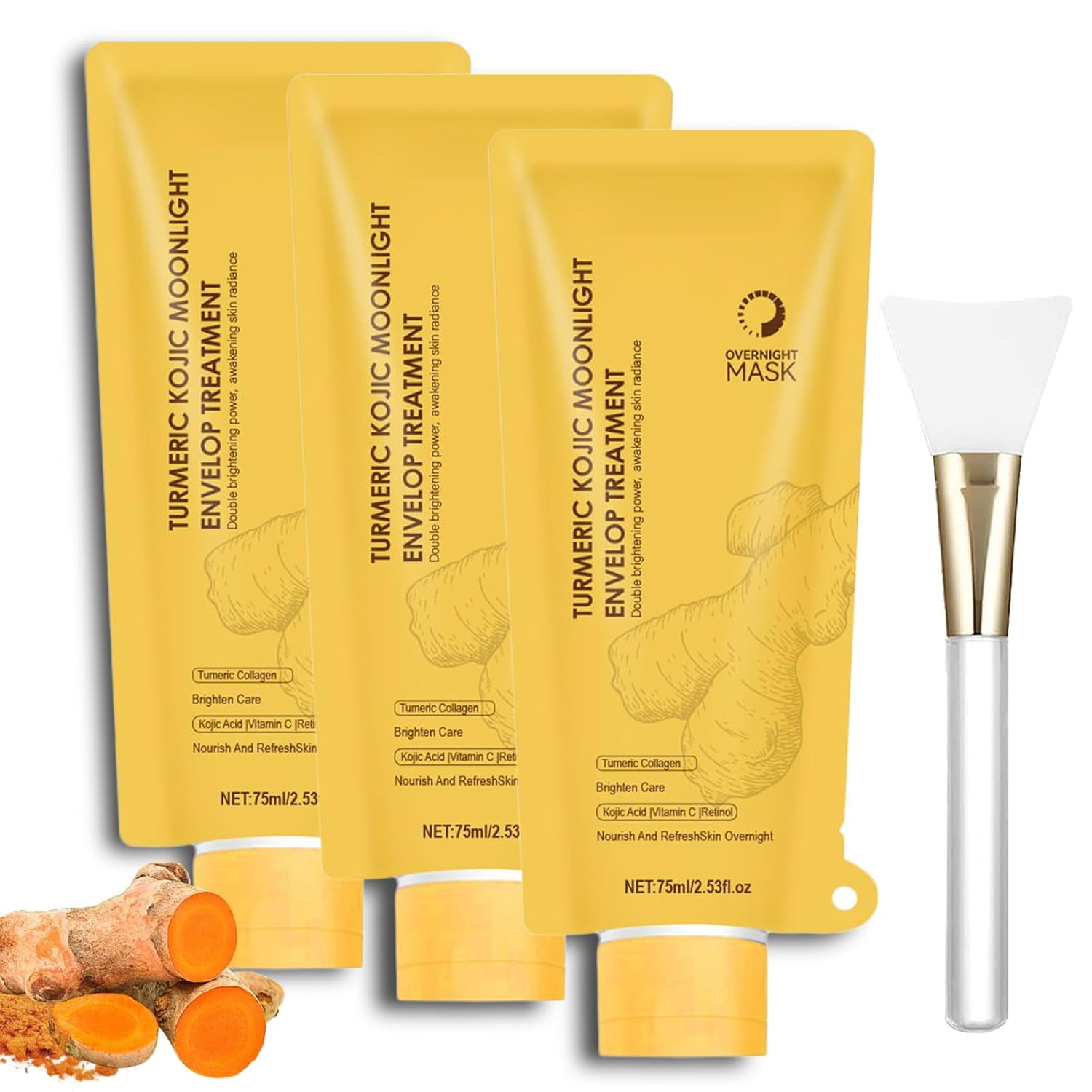 Turmeric Overnight Wrapping Peel Off Mask-Turmeric Collagen Night ...