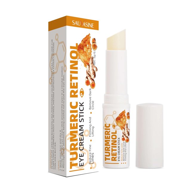 Turmeric Retinol Eye Stick,Eye Balm Stick Hydrating for Dark Circle