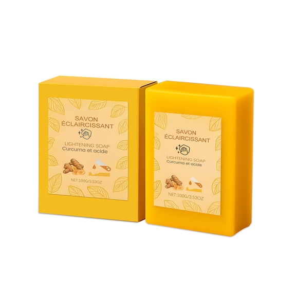 Turmeric Soap Bar For Pore Cleansing Wrinkle Reduction 100G Plastic Container