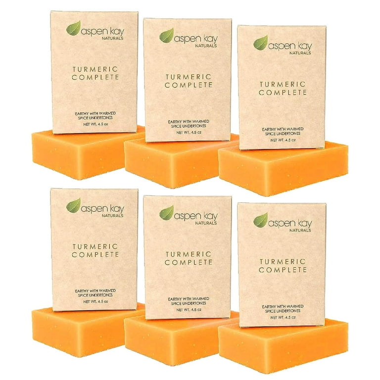Organic Turmeric Soap - 100% Natural and Organic - Loaded with Organic Turmeric. Gentle Soap. 4.5oz Bar.