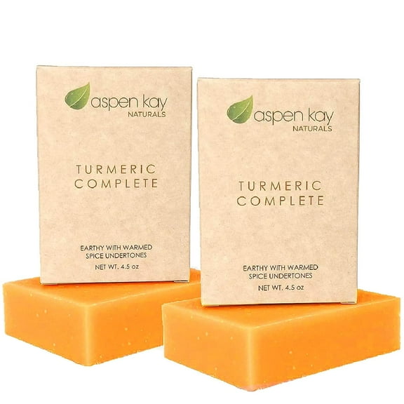 Turmeric Soap Bar - Natural and Organic - 4.5oz Bar Each - 2 Pack