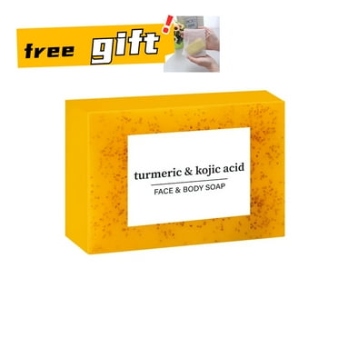 Turmeric Soap Bar, Organic Tumeric Soap for Face and Body, Lemon Turmeric Bar Soap with Vitamin C, E for All Skin Type, Turmeric Soap Face Wash for Smoothing, Moisturizing Skin