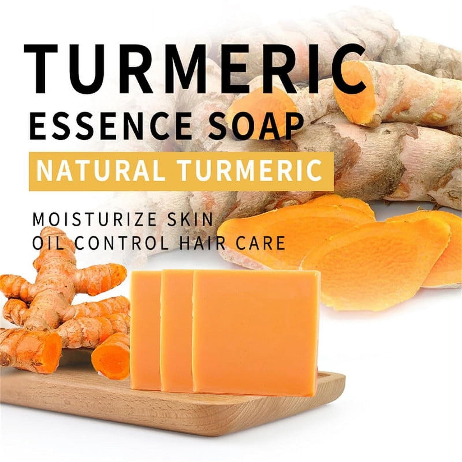 Turmeric Soap, Skin Care Soap for Dark Spots & Acne, Safe Ingredients All Natural Turmeric Soap