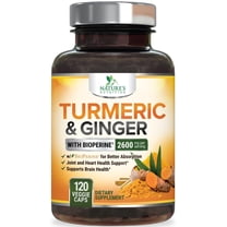 Turmeric Curcumin Supplement 2600mg - 95% Curcuminoids with Organic Turmeric & BioPerine Black Pepper Extract for Best Absorption, Natural Vegan Joint Support, Non-GMO, Bottled in USA - 120 Capsules