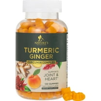 Turmeric Supplement Gummies - Turmeric Curcumin and Ginger Gummies with Black Pepper Extract for High Absorption, Nature's Curcumin Gummy for Joint Support, Non-GMO, Gluten Free - 120 Turmeric Gummies