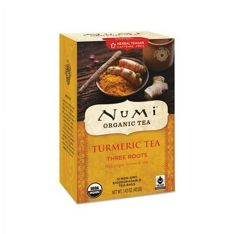 Turmeric Tea, Three Roots, 1.42 oz Bag, 12/Box Turmeric Tea, Three Roots, 1.42 oz Bag, 12/Box