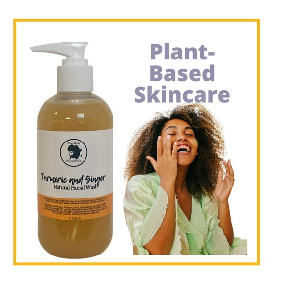 Turmeric and Ginger Foaming Facial Wash - Anti-Inflammatory  Cleanser for Glowing Skin Acne