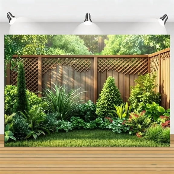 Turn Your Backyard into an Enchanted Forest – One Banner, Endless Beauty! Magic Forest Floral Backdrop Banner Outdoor Birthday Party Decoration Scene, Photo Booth Background Decor (A)