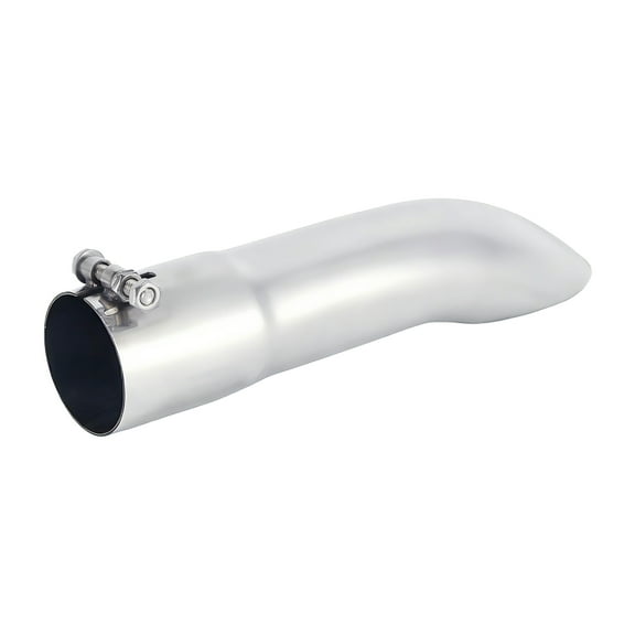 Turn Down Exhaust Tip 2.5" Inlet 12" Overall Length Stainless Steel Polished Tailpipe Tip Bolt On Diesel