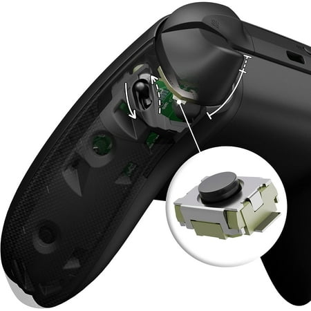 Turn Flexor Handle Grips Trigger Stop Kit to Clicky Version - DIY Replacement Clicky Kit for Xbox Series X & S Controller eXtremeRate Flexor Trigger Stopper Side Rail Grips - Without Shells
