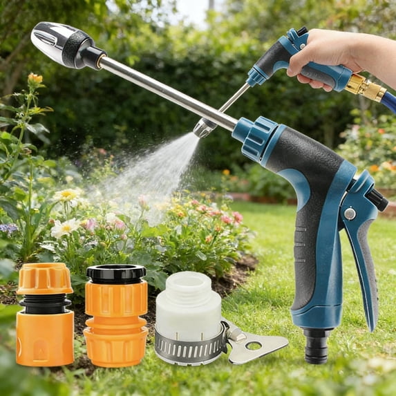 Turn Any Hose into a High Pressure Water Cleaning Jet,2026 Heavy Duty Garden Hose Nozzle,Multi Function Lawn & Garden Watering Sprayer,Spray Nozzles for Cleaning Garden Yard Pets Car