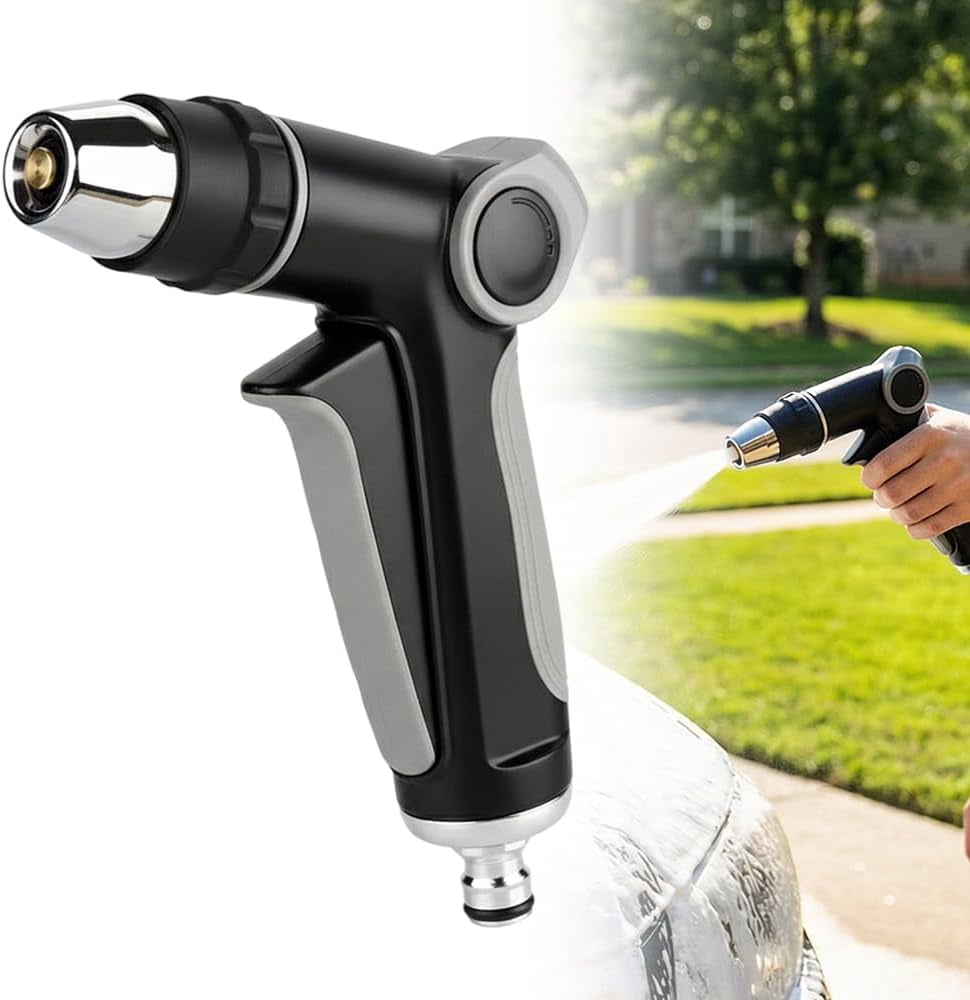 Turn Any Hose into a High Pressure Water Cleaning Jet, 2026 New Heavy Duty Garden Hose Nozzle, Multi Function Lawn & Garden Watering Sprayer, Spray Nozzles for Cleaning Garden Yard Pets Car (A)