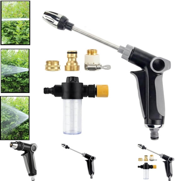 Turn Any Hose into a High Pressure Water Cleaning Jet, Multi Function Lawn & Garden Watering Sprayer, 360 Adjustable Spray for All Tasks,Powerful No-Electricity Cleaning,for Yard, Pets & Car Washing